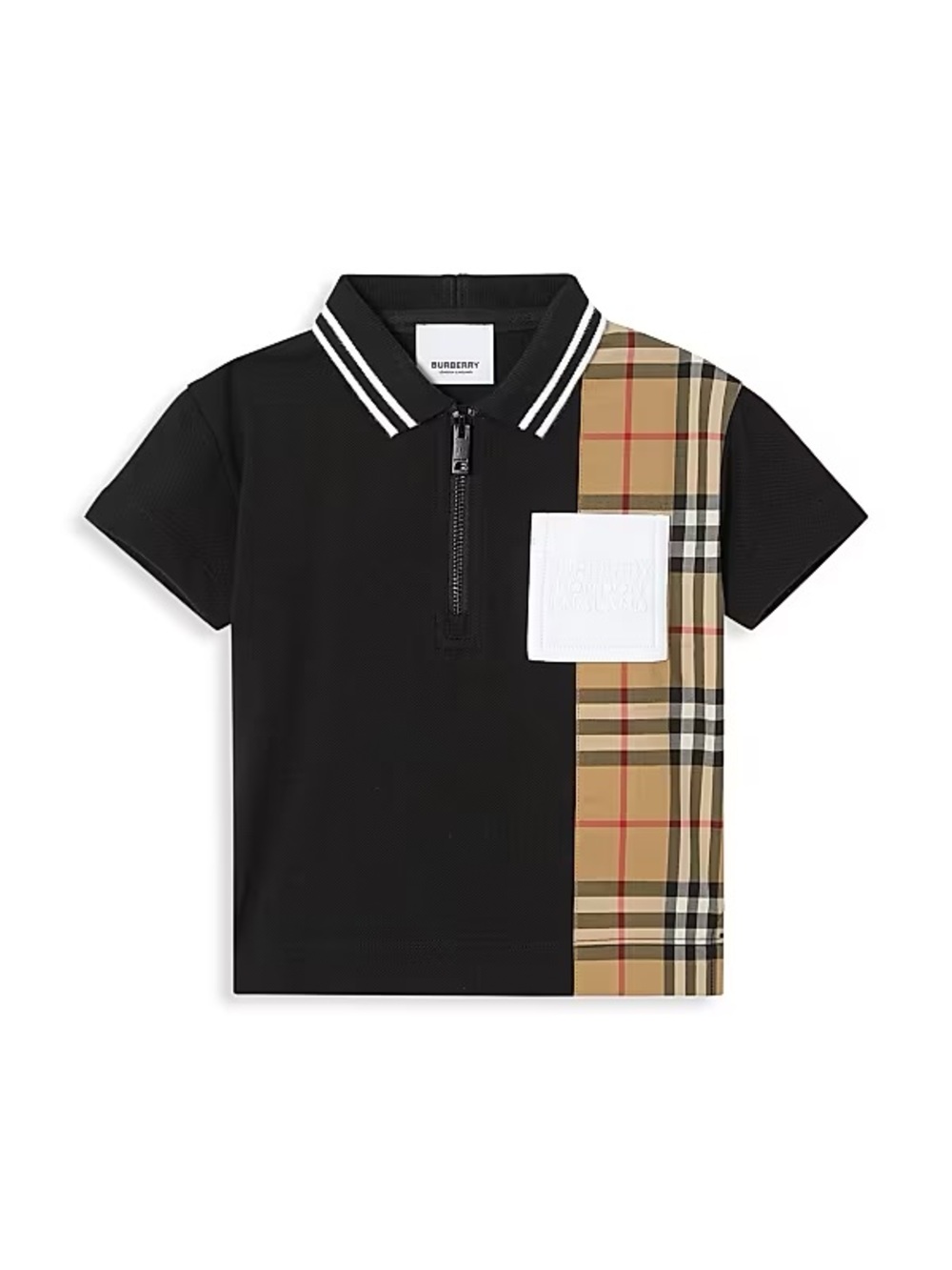 Burberry Mini Mathew Vintage-Check Panel Polo Shirt